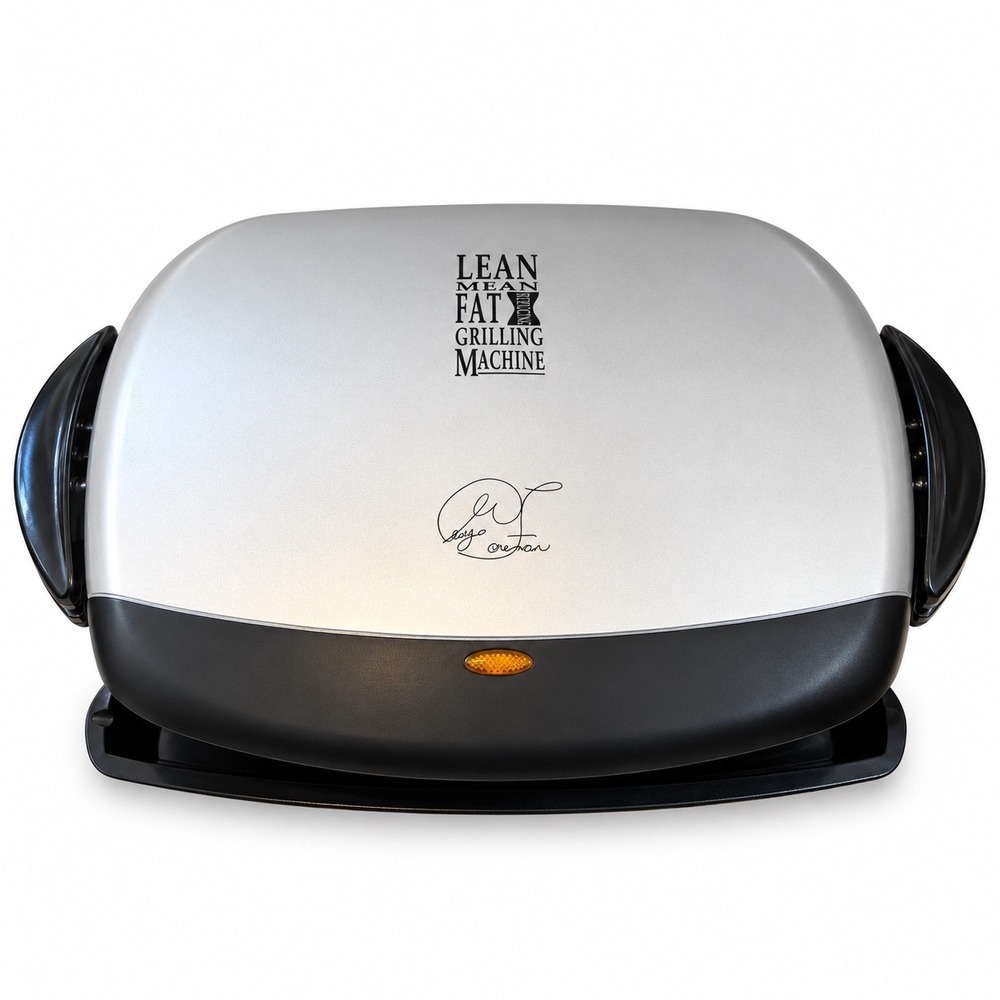 George Foreman Lean Mean Fat Reducing Grilling Machine Silver GRP4P A 1000W